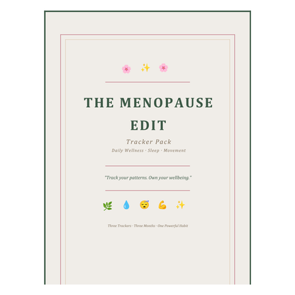 Menopause Symptom, Sleep & Movement Tracker – 3-Month Printable Journal PDF