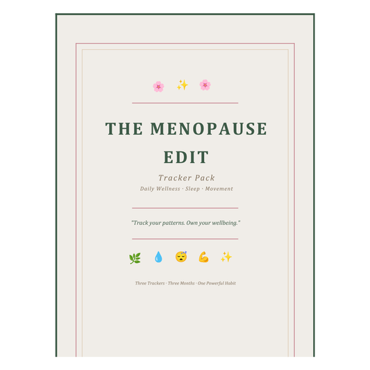 The Menopause Edit — Tracker Pack | 3-Month Printable Symptom, Sleep & Movement Journal