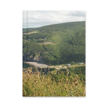 Front cover of hardcover journal featuring Nova Scotia coastal landscape photography