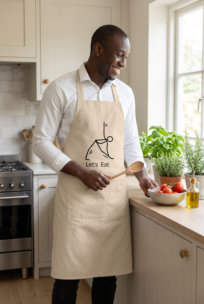 Vertical chef’s apron lifestyle draft